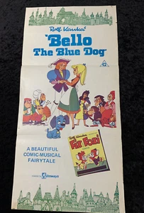 Day Bill Movie Poster Rolf Kanka "BELLO THE BLUE DOG" Animated Musical German - Imagen 1 de 6