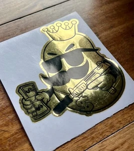 Tater Gang "Uzi & Cash" Gold Foil Sticker - Picture 1 of 1