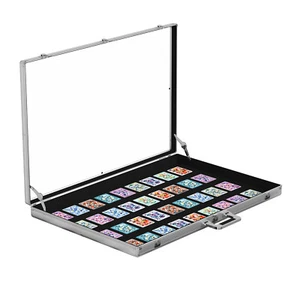 Aluminum Acrylic Table Top Trade Show Portable Display Case Trading Card/Jewelry - Picture 1 of 10