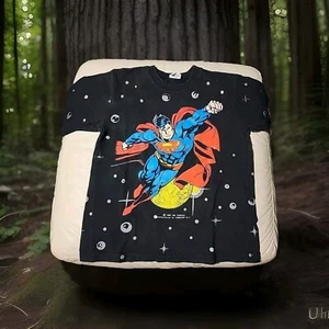 Rare VTG FUNSTUFF Superman DC Comics 1991 All Over Print T Shirt 90s Youth 14/16 - Picture 1 of 4
