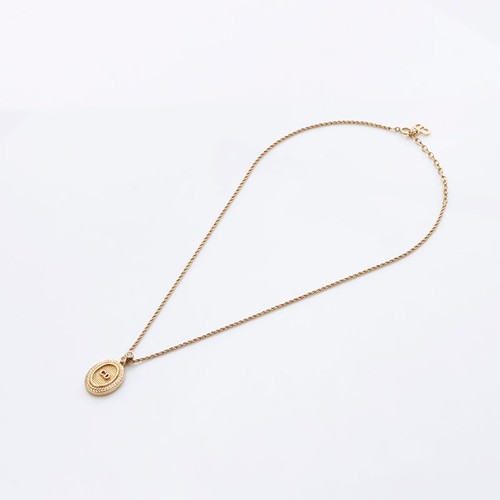 Collana Christian Dior CD logo strass ovale oro WS11513