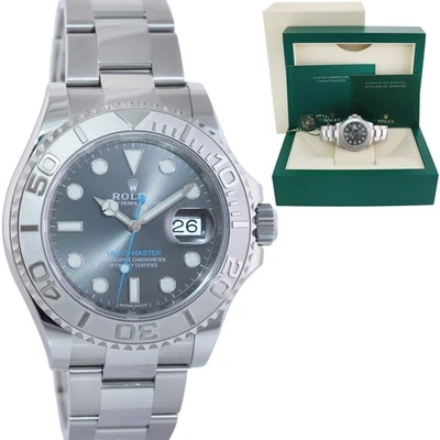 2019 MINT Rolex Yacht-Master 116622 Rhodium Steel Platinum 40mm Watch Box - Image 1 of 4