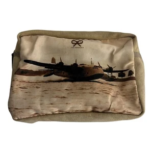 Anya Hindmarch London First Class Pouch Vintage Airplane Cosmetic Bag Full Zip - Picture 1 of 17