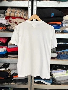 Prada Men’s Short Sleeve T Shirt Back Logo White Classic Tee Size M Italy - Picture 1 of 7