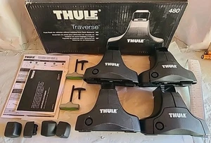 Thule Traverse 480 Foot Pack w/ Tension Tool - 4 Pack For Square Bars - Foto 1 di 13