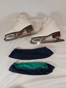 Wifa Skatec-D White Leather Schlittschuhe EU Größe EU 71/2 - Ordentlicher Zustand - Bild 1 von 15