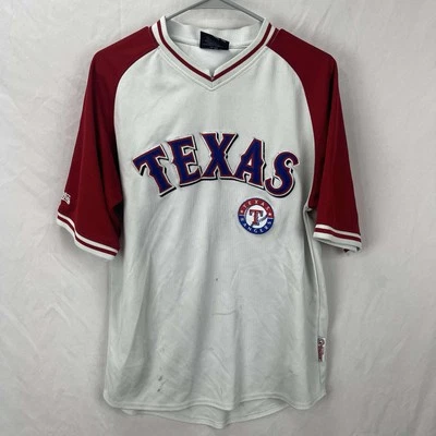 Camiseta deportiva de los Texas Rangers para hombre mediana por puntadas roja blanca ver notas Foto 1 de 4
