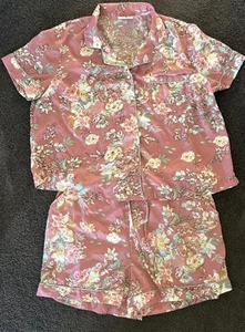 Cupcakes and Cashmere Women’s Pink Floral Pajama Shorts & Top Set Size 1XL - Picture 1 of 24