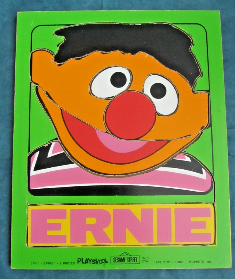 Rompecabezas de tablero Ernie Plaza Sésamo Playskool de colección Foto 1 de 3