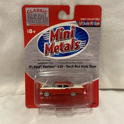 Mini Metals HO 1:87 ‘59 Ford Fairlane 4-Dr Torch Red Style Tone - Image 1 of 3