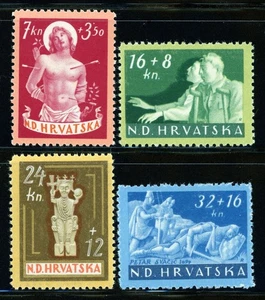 Stamps Croatia, Scott # B56-B59 Mint VLH, complete set - Picture 1 of 2