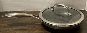 HEXCLAD 8" Padella Ibrida in Acciaio Inox Padella Antiaderente con Coperchio (J52) - Foto 1 di 9