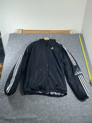 Винтажный Adidas размер большой пальто на открытом воздухе молнии L куртка вышитый флис с подкладкой - Изображение 1 из 4