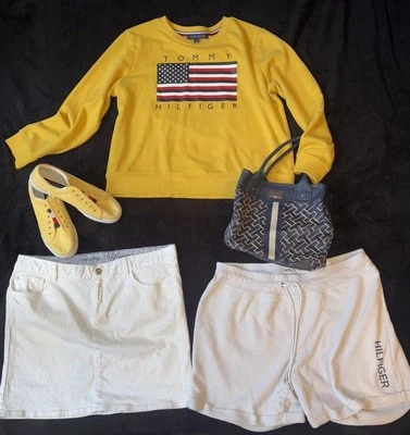 Tommy Hilfiger Mujer Paquete Tallas 12/L/XL Zapato Talla 8/Cartera Azul Lote De 5 Foto 1 de 4