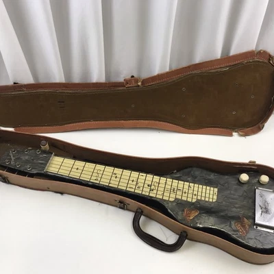 Magnatone Lap Steel Guitar 40's (?)  Green MOTS Pearloid - Image 1 of 4