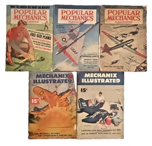 Vintage Popular Mechanics & Mechanix Illustrated Aviation Lot of 5 (1948–1959) - Picture 1 of 14
