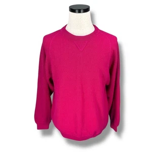 Paul Stuart Sweater Men’s Small Pink 100% Alpaca Knitted Raglan Sleeve Pullover - Picture 1 of 12