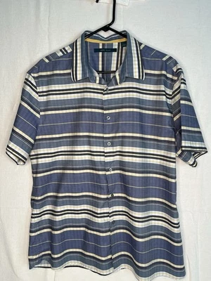 Perry Ellis Men's Shirt XLLightweight Short Sleeve Stripped Button Down Casual - Image 1 of 4