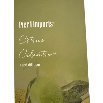 Pier 1 One Imports Reed Diffuser Citrus Cilantro Home Fragrance NEW Discontinued - Image 1 of 4