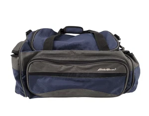 Eddie Bauer Duffel Gym Travel Bag Blue Shoulder Strap Carry On Luggage - Picture 1 of 8