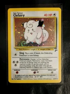 Pokemon Clefairy 6/130 WotC Base Set 2 Holo Rare LP - Picture 1 of 2