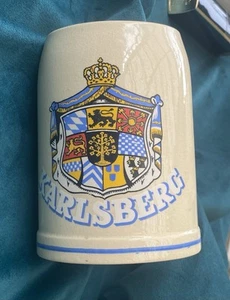 Beer Karlsberg Crest Mug Stein Ceramic Western Germany Stamped Collectors - Picture 1 of 11