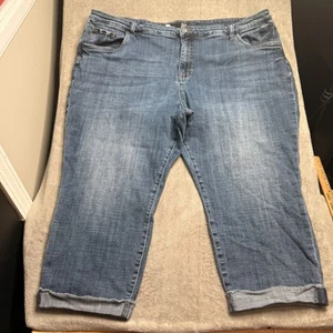 Kut Jeans Damen 28w Übergröße Catherine Crop Straight Leg Hose Gr. 28 Raw Cuff - Bild 1 von 10