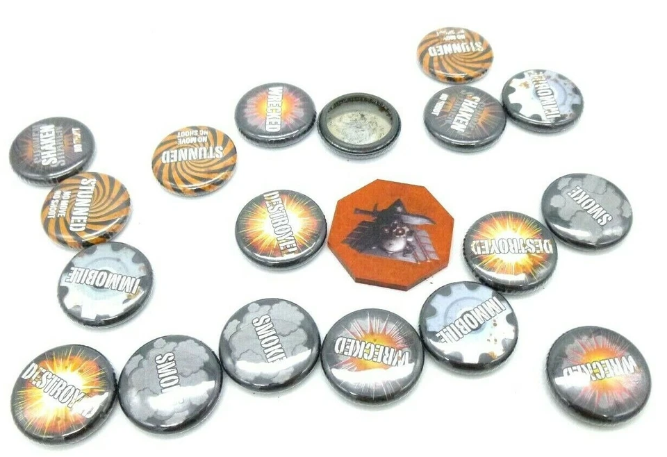 Distintivo de metal Warhammer 40k fichas de dano de veículo 6ª 7ª edição - Imagem 1 de 1