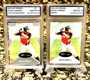 Miguel Cabrera 2003 Silber Nur Neuling Bewertete Gem-Mt 10 Rookie Card #7 Lot 2 - Bild 1 von 7