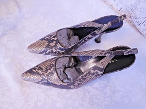 Via Spiga Womens Snake Print High Heel Sling Back Shoes ~ 5.5 ~ FREE SHIP~ - Picture 1 of 4
