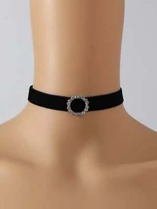 Rhinestone Decor Choker Elegant Jewelry Statement Necklace Modern Necklace - Picture 1 of 4