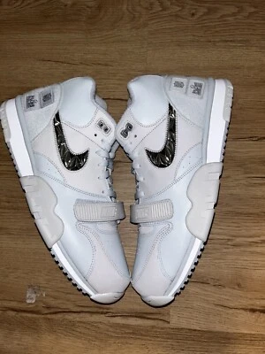 NIKE MENS AIR TRAINER 1 SUPER BOWL LVIII SHOES SIZE 12.5 PURE PLATINUM - Image 1 of 4