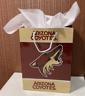 Arizona Coyotes Official NHL 13 X 10 Inch Glossy Gift Bag W/ Gift Paper! - Image 1 of 4