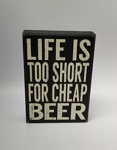 Life is too short for cheap beer wall black man cave black white funny - Picture 1 of 12