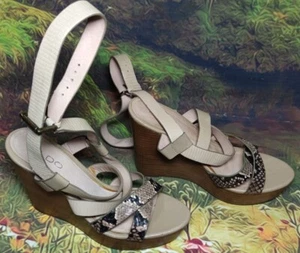 Sandalias de tacón alto Aldo para dama correa de piel de serpiente EU 39 UK 5,5 inteligentes - Imagen 1 de 5