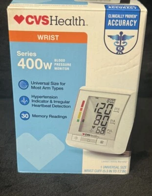 CVS HEALTH WRIST SERIES 400 w BLOOD PRESSURE MONITOR UNIVERSAL SIZE - Image 1 of 4