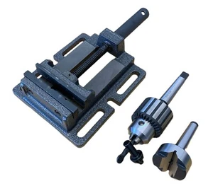 PILLAR DRILL SET WITH DRILL PRESS VICE 2MT VEE ADAPTOR AND KEYTYPE DRILL CHUCK - Picture 1 of 2