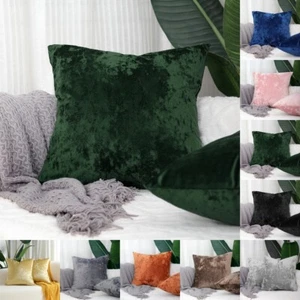 Crushed Velvet Cushion Cover Luxury Throw Pillow Case Cover 16" 18" 20" 22" 24" - Picture 1 of 44