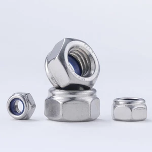 M4-M20 Hexagon Nylon Insert Lock Nut Fine Pitch/Left Hand Thread Stainless Steel - Picture 1 of 5