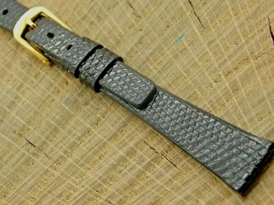 Correa de reloj vintage Stylecraft grano lagarto con hebilla tono dorado 13 mm sin usar Foto 1 de 4
