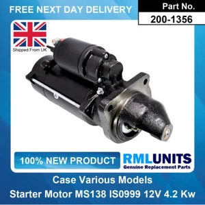 Starter Motor For Case MS138 IS0999 AZF4219 AZF4184 AZF4143 AZF4143 - Picture 1 of 5