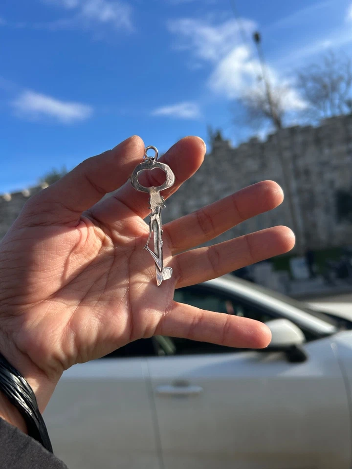 Handmade Silver 925 Key of Return with Palestine Map - Image 1 of 1
