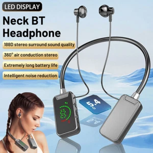 Auriculares intrauditivos portátiles inalámbricos Bluetooth collar estéreo deportivos - Imagen 1 de 28