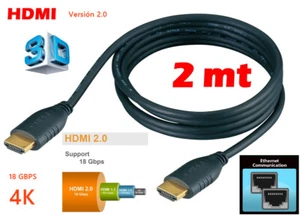 Cable HDMI 2 metros, Versión: 2.0, 4k - 2k, 1080p - 2160p. Entregas 24-48 horas - Imagen 1 de 1