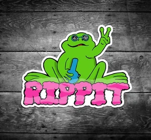 Rippit The Stoner Peace Frog Weed Stoner Marijuana 420 Die Cut Sticker - Bild 1 von 1