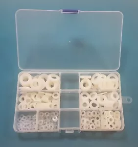 Juego surtido de lavadoras/cuñas de plástico de nailon 66 / kit 350 piezas en caja M3 - M10 - Imagen 1 de 4