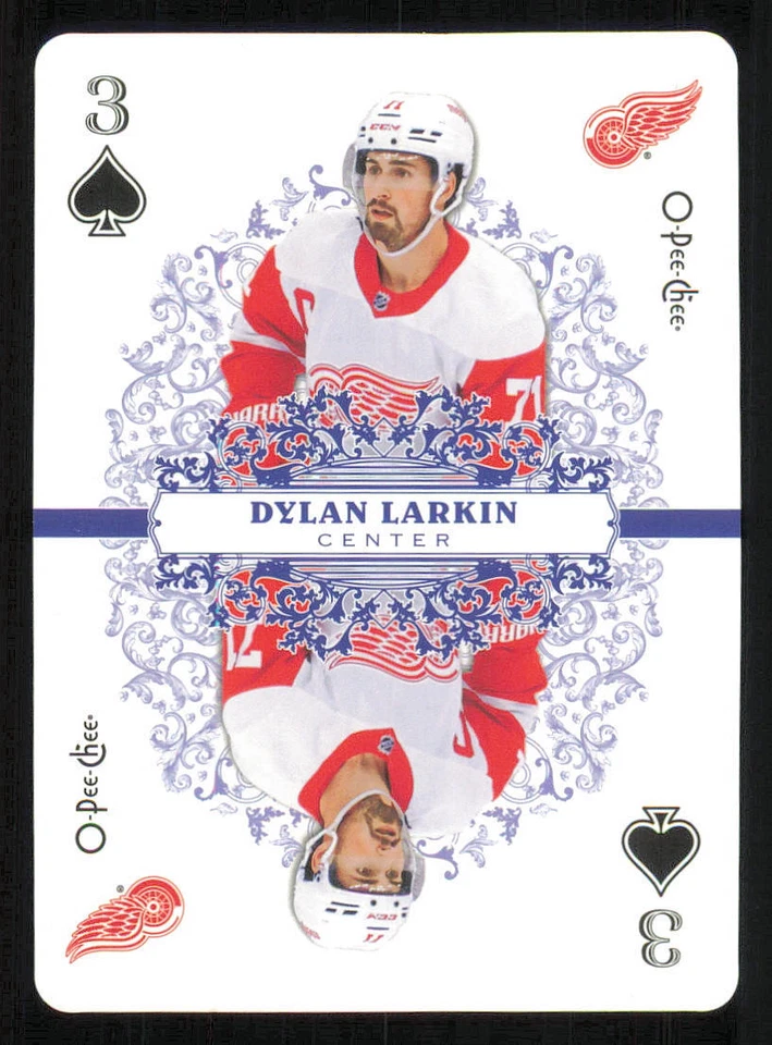 2022-23 O-Pee-Chee Playing Cards #3SPADES Dylan Larkin - Image 1 of 2