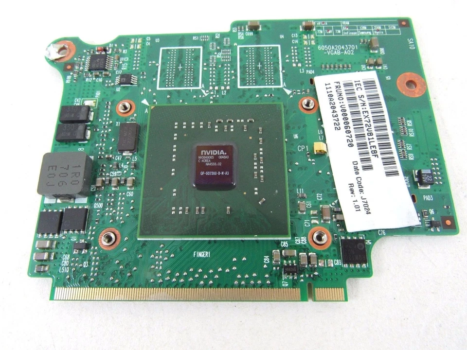 Nvidia Toshiba Satellite A100 Pro Video Card VGA Geforce 7300 128MB - Image 1 of 1