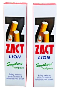 ZACT Lion Smokers Toothpaste reduces tobacco stains refreshes breath 160 g * 2 - Picture 1 of 13