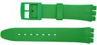 Nueva correa de resina tamaño 17 mm (20 mm) compatible con reloj Swatch® verde oscuro RG14DG